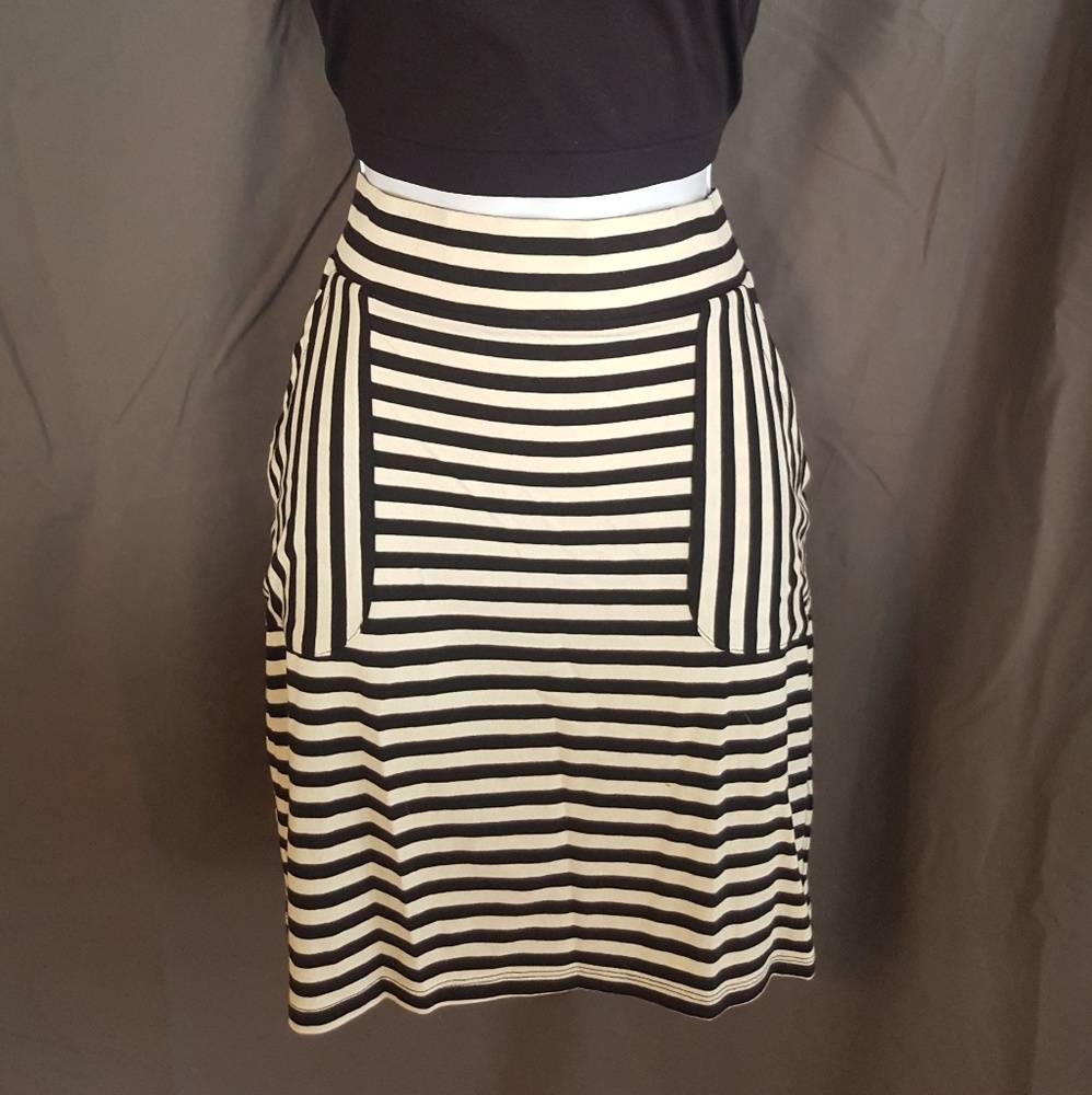 Striped Skirt with Pockets